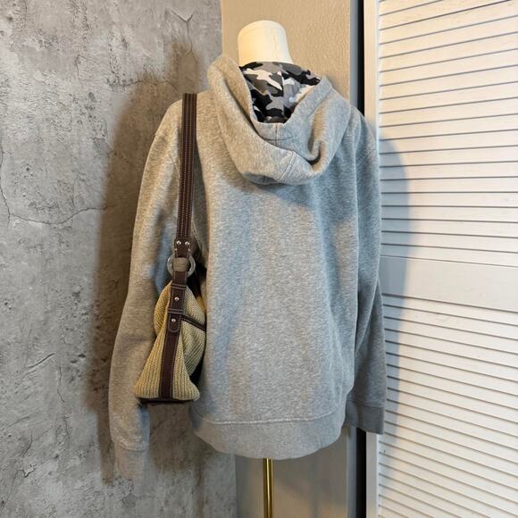 Soft & Cozy Grey Camo Zip Up Hoodie - Picture 7 of 8